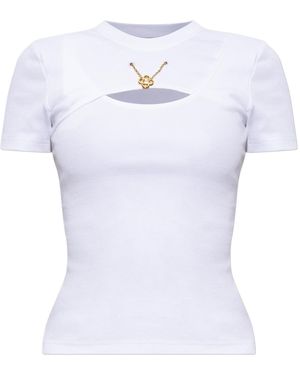 CASABLANCA Slit Detail Top - White