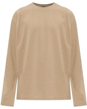 Jacquemus Long-Sleeved 'Rond' T-Shirt - Natural