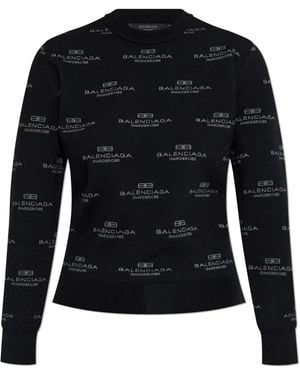 Balenciaga Jumper With Logo - Black