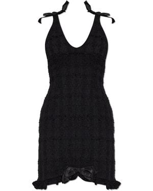 Alessandra Rich Tweed Dress - Black