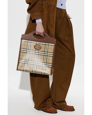 Burberry Bag With Logo - Brown