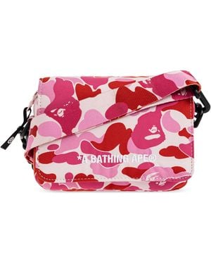 A Bathing Ape Bag With Logo - Pink