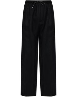 Juun.J Wide-Leg Wool Trousers - Black