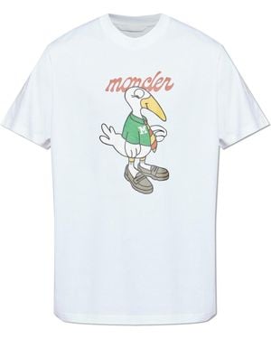 Moncler T-Shirt With Print - White