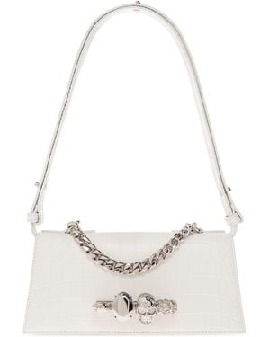 McQueen 'Jewelled Mini' Bag - White