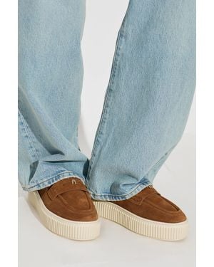 Furla "Sky" Suede Loafers - Blue