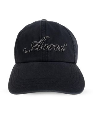 Ami Paris Cap With Logo - Black