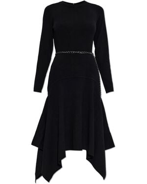 MICHAEL Michael Kors Wool Dress With An Asymmetrical Cut - Black