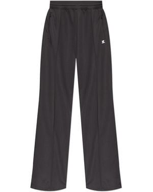 Courreges Joggers With Seam Detailing On The Legs - Black