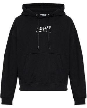 LAB C.O. OFF WHITE Joggers With Printed Logo - Black