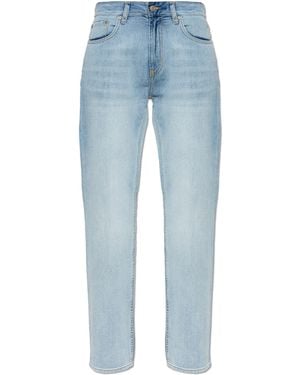 Emporio Armani Jeans With A Logo-Shaped Appliqué - Blue