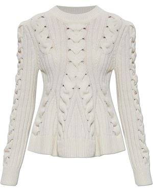 McQueen Peplum Jumper - White
