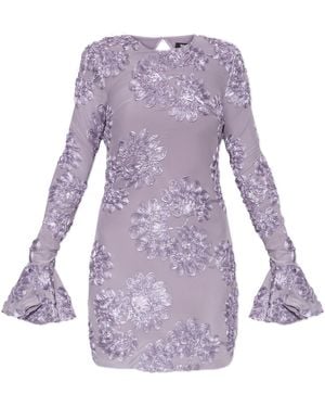 ROTATE BIRGER CHRISTENSEN Floral Motif Dress - Purple