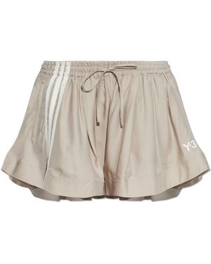Y-3 Shorts With Logo - Natural