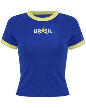 Nike Short Fitted T-Shirt - Blue