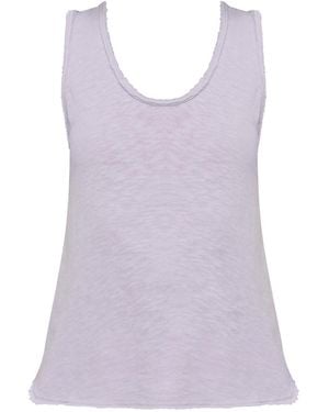 American Vintage Top With Raw Finish - Purple
