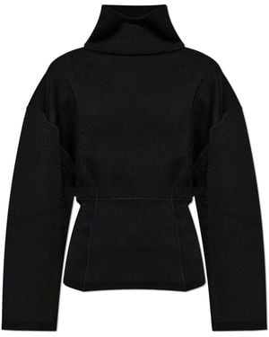 Alaïa Turtleneck With Stitching - Black