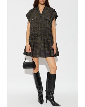 Ganni Floral Print Dress - Black