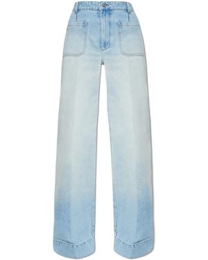 Victoria Beckham Jeans With Logo - Blue