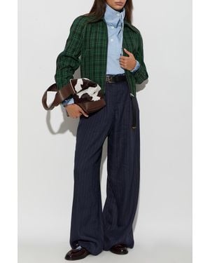 Marni Wool Checked Jacket - Green