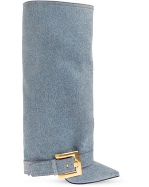 Balmain "Anthem" Heeled Boots - Blue