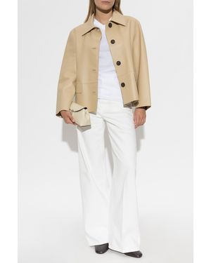 TOTEME Leather Coat - White