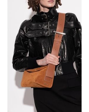 McQueen Shoulder Bag "T-Bar Sling" - Black
