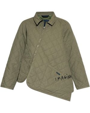 Comme des Garçons Insulated Jacket With An Asymmetrical Cut - Green