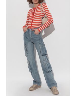 Dolce & Gabbana Striped Pattern Cardigan - Blue