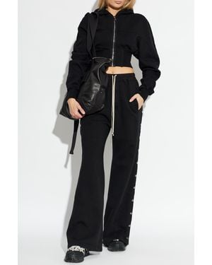 Rick Owens Wide-Leg Sweatpants - Black