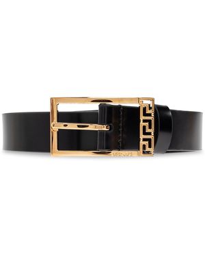 Versace Leather Belt - Black
