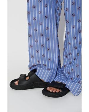 Veja 'Etna Bold Leather' Slides - Blue
