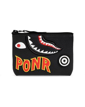 A Bathing Ape Leather Pouch - Black