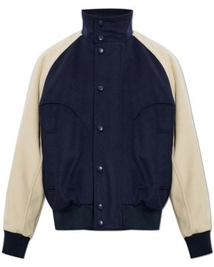 Balmain Wool Bomber Jacket - Blue