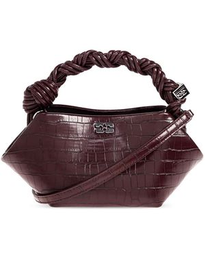 Ganni Handbag Made Of Eco Leather - Purple