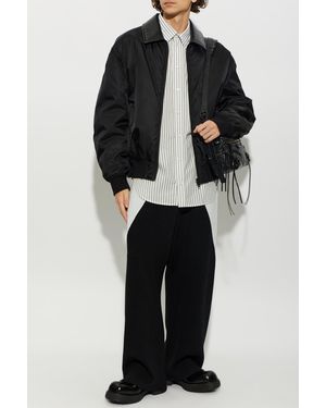 Balenciaga Wide-Leg Track Pants - Black