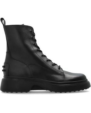 Tod's Leather Ankle Boots - Black