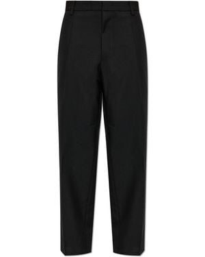 Jil Sander Wool Canvas Trousers - Black