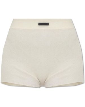Fear Of God Knit Shorts With Logo - Natural