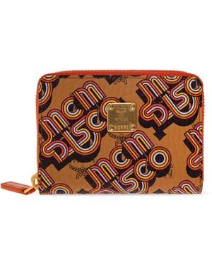 MCM Wallet With Logo - Brown