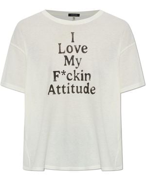 R13 T-Shirt With Print - White