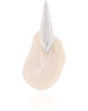 Bottega Veneta Single Pearl Earring - Natural