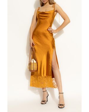 Self-Portrait Strap Dress - Orange