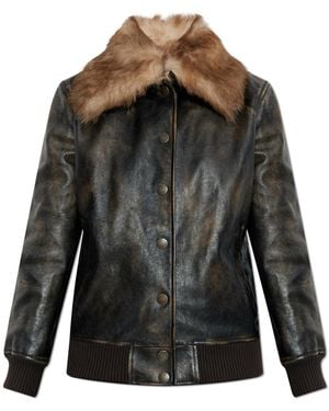 Dolce & Gabbana Dolce & Gabbana Leather Jacket - Black