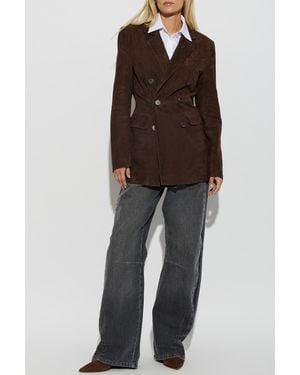 Arma 'Safia' Suede Blazer - Brown