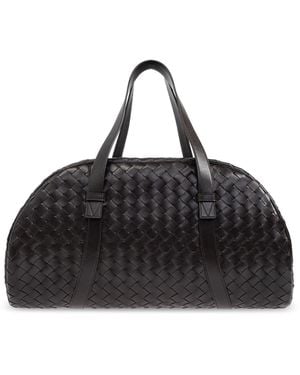 Bottega Veneta Leather Hand Luggage Bag - Black