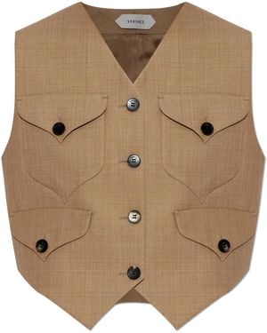 Versace Wool Vest - Brown