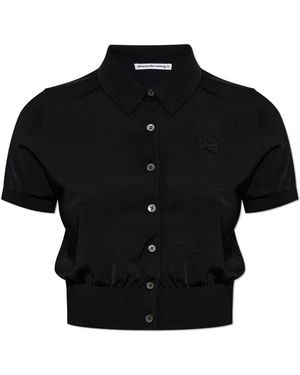 T By Alexander Wang Short-Sleeved Cardigan - Black
