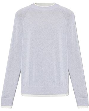 Eleventy Cotton Jumper With A Crew Neck - White