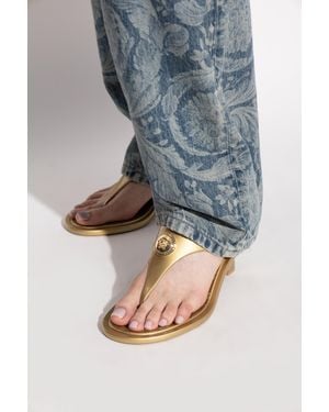 Versace Heeled Flip-Flops - Blue